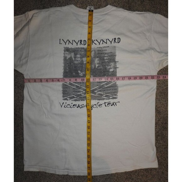 Vintage Lynyrd Skynyrd Vicious Cycle Tour Rock Double Sided Concert T-Shirt XL - Picture 7 of 7